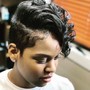 Style hairCut w/relaxer touch up