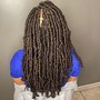 Island twist with human curly hair