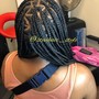 Med Boho knotless Braids Midback