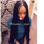 Med Boho knotless Braids Midback