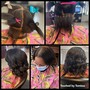 2 feed in braids with hair added (includes shampoo & blo dry)