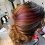 Silk Press/1 Permanent Color highlights