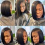 Bob cut on weave