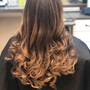 Shampoo and blow dry and style with Extra time/density of hair