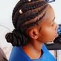 Feed in ponytail medium braids