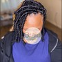 Medium  mid back knotless Braids