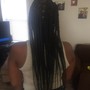 Large Knotless Braids/mid back