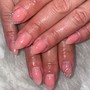 Ombré Acrylic Nails with clear Gel Polish