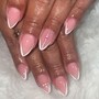 Ombré Acrylic Nails with clear Gel Polish