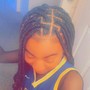 Medium knotless or box braids waist