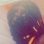 Medium knotless or box braids waist