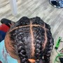 Med knotless Braids