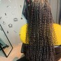 Medium bohemian Knotless Braids with synthetic/human hair