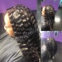 Basic Braided Updo (large braids) no hair added