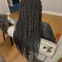 Knotless boho medium waist/butt length human hair included