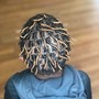 Dreadlock retwist (half head)