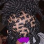 Loc Re-twist and Style with bundle hair