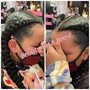 2 sleek ponytail braids