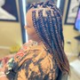 Large butt length knotless braids