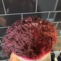 Permanent color (dye) relax hair