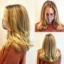 Ombre Color process, short hair