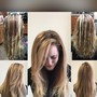 Single process Color roots long hair