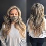 Long hair blow dry