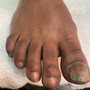 Add French polish to Gel Pedicure polish