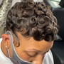 Wig sewn on w/braid down & style no glue