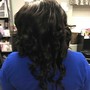 Pin Curl Natural hair after blow out