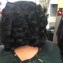 Pin Curl Natural hair after blow out