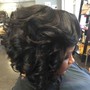 Pin Curl Natural hair after blow out