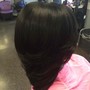 Pin Curl Natural hair after blow out