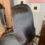 Virgin Relaxer+Silk Press