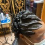 Silk Press medium hair below the ears