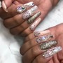 4 Detailed Nail Designs (2 Nails On Each Hand)