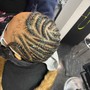 men cornrows full head(2braids)