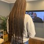 Small feed in cornrows  ponytail