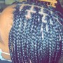 Medium knotless or box braids waist