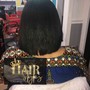 Flat iron textured hair