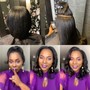 Edged relaxer touch up & style