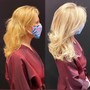 Single process Color roots long hair