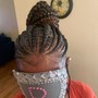 Feed In Ponytail w/ Small Braids