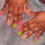 Colored Acrylic Nail Art