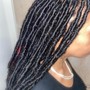 Med knotless Braids