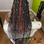 Knotless boho medium waist/butt length human hair included