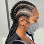 6 stitch Braids w/ BUN