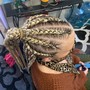 Feed In Braids Pony Tail