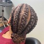 Natural hair Cornrows