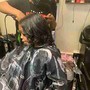 wash and flat iron